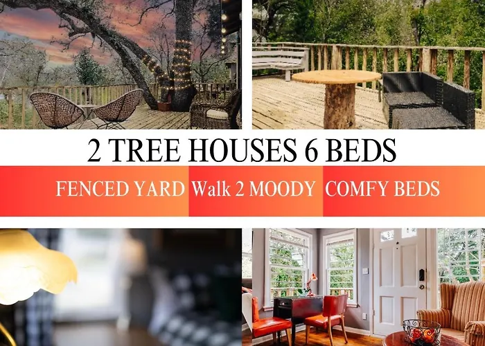 Group Retreat At Charming Twin Treehouses Near Ut Campus